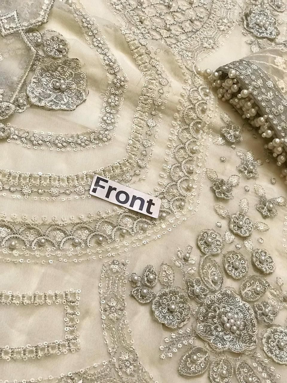 Maria B Chiffon Suit – Luxury Embroidered 3-Piece Unstitched Collection