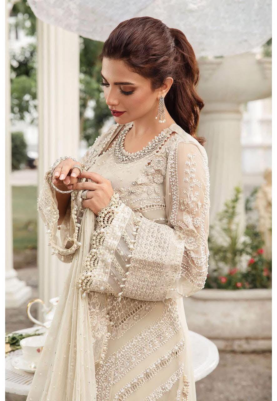 Maria B Chiffon Suit – Luxury Embroidered 3-Piece Unstitched Collection