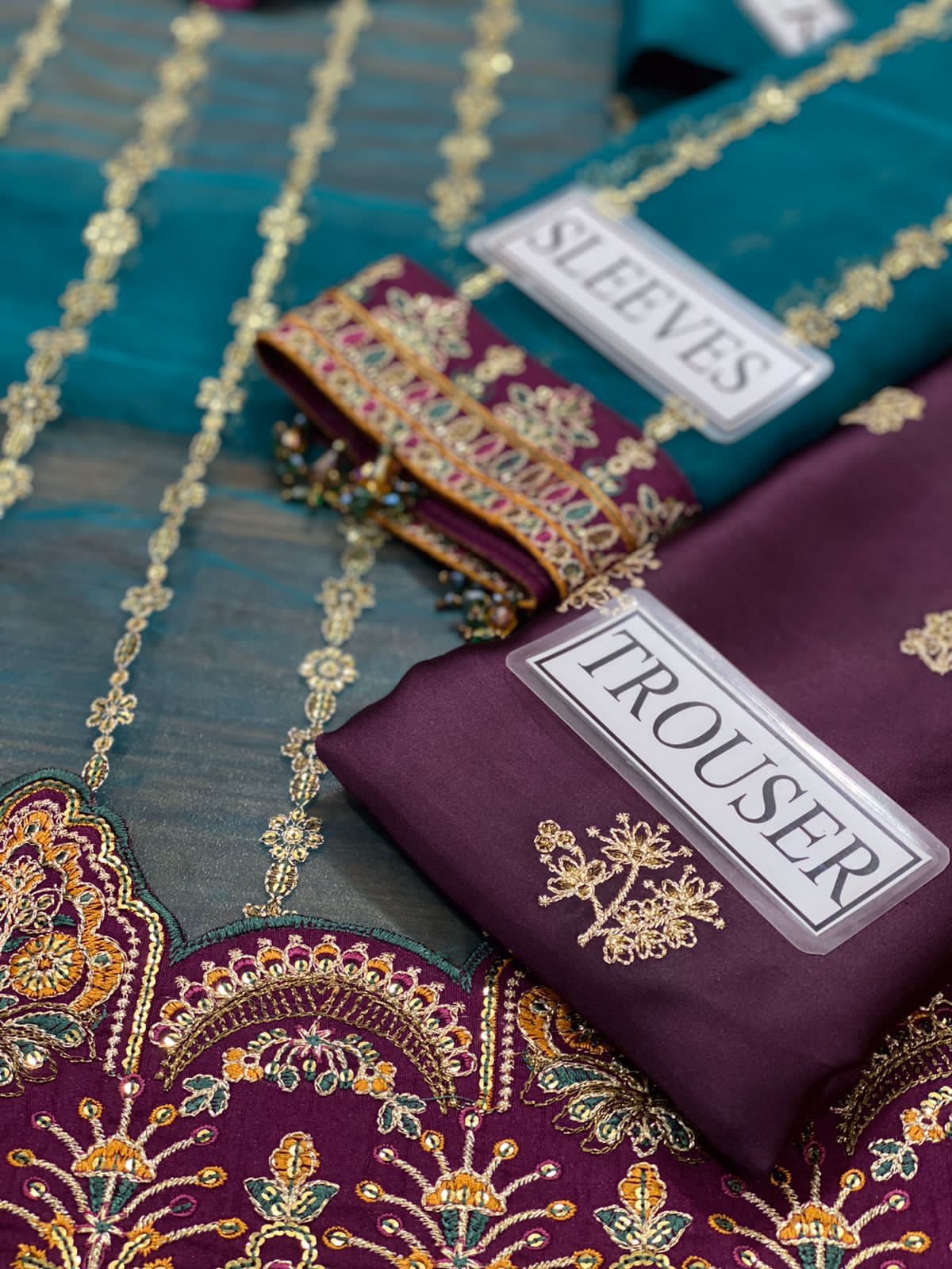 Baroque Chantalee Organza Suit – Luxury Unstitched Embroidered Collection