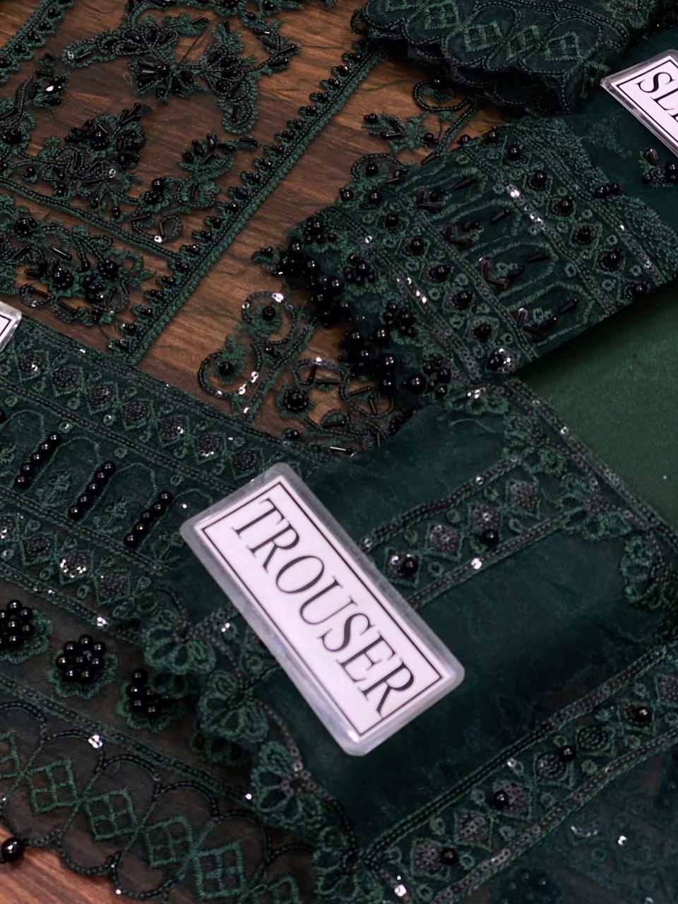 Mushq Wedding Edition – Luxury Net Suit (GREEN)