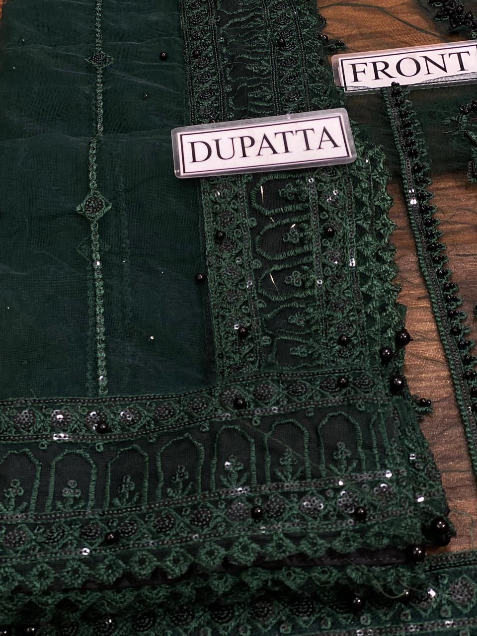 Mushq Wedding Edition – Luxury Net Suit (GREEN)