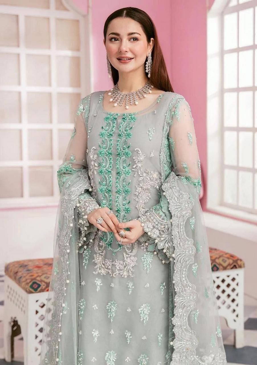 Elaaf Bridal Organza Embroidered Dress