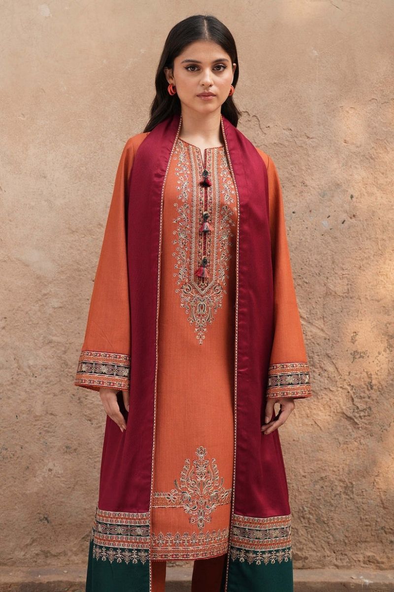 Dhanak 3 Piece Embroidered Suit (Article 31)