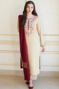 Dhanak 3 Piece Embroidered Suit (Article 36)