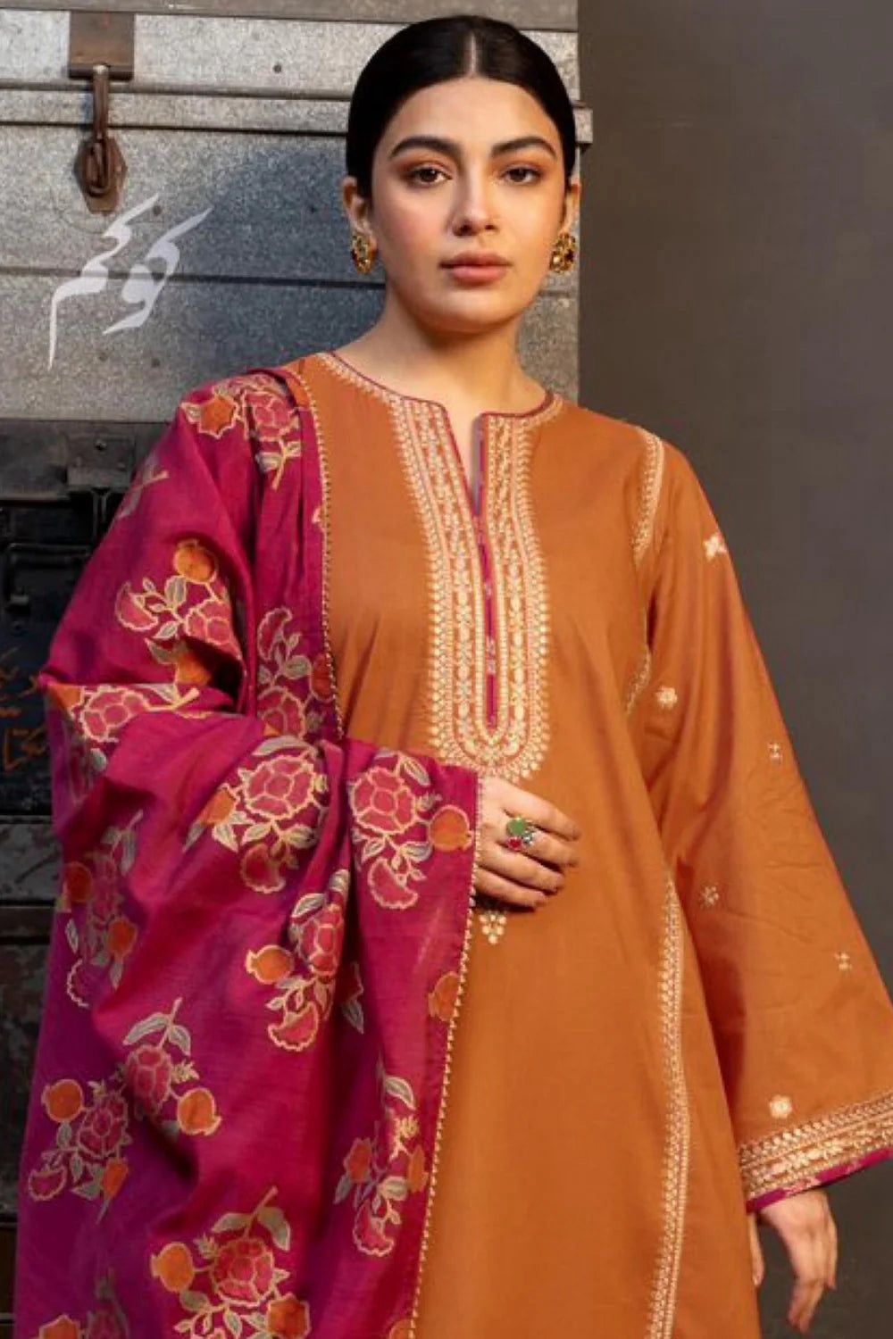 Dhanak 3 Piece Embroidered Suit (Article 43)