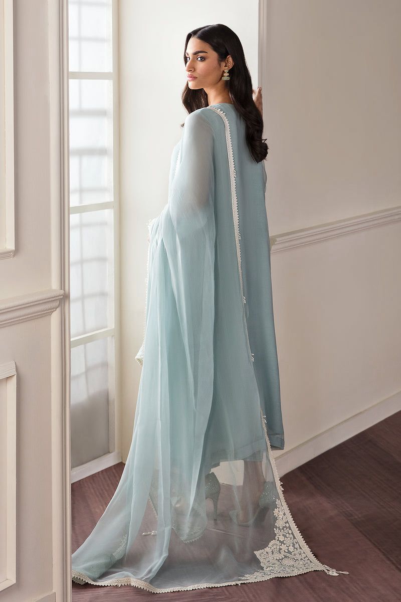 Baroque Luxury Chiffon Embroidered Collection (BLUE)