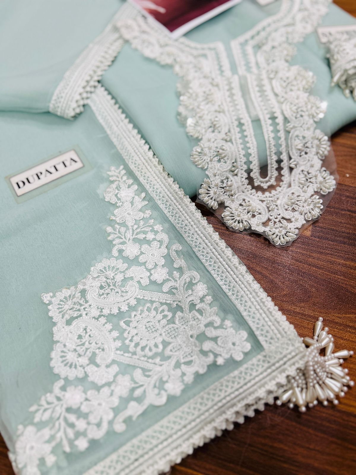 Baroque Luxury Chiffon Embroidered Collection (BLUE)