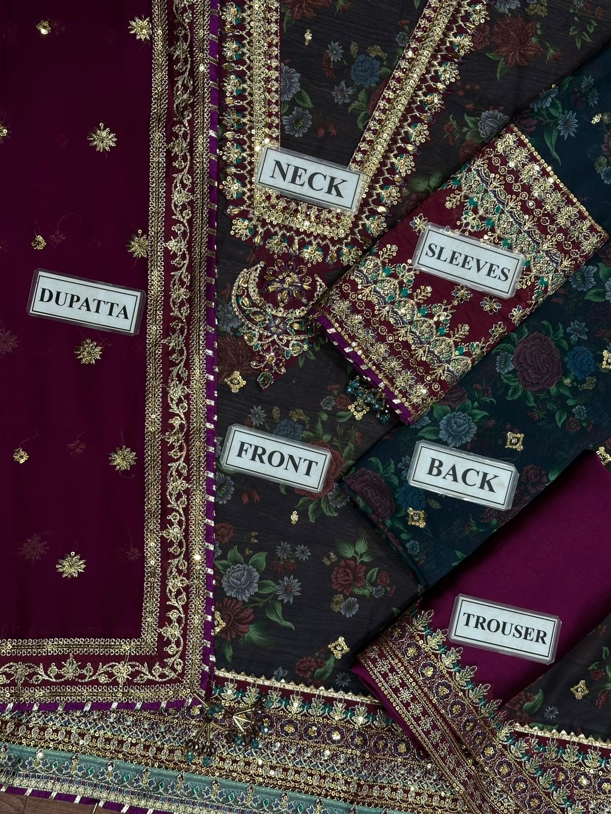 Baroque Luxury Chiffon Unstitched Replica