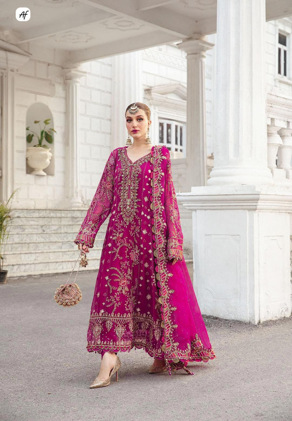 Maria.B 3-Piece Unstitched Suit (PINK)