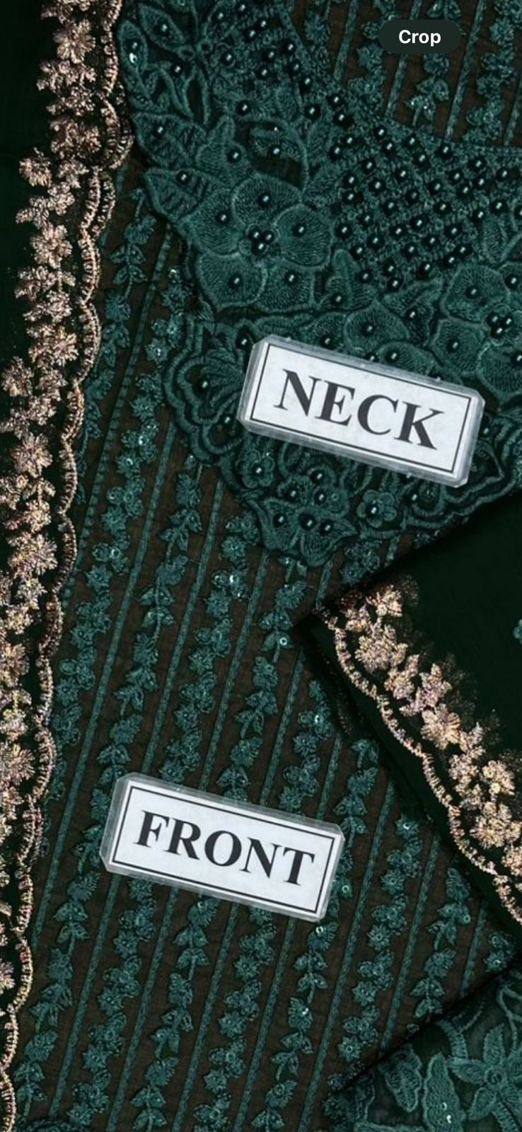 Azure Luxury Chiffon Embroidered – Sequence Work 3-Piece Suit