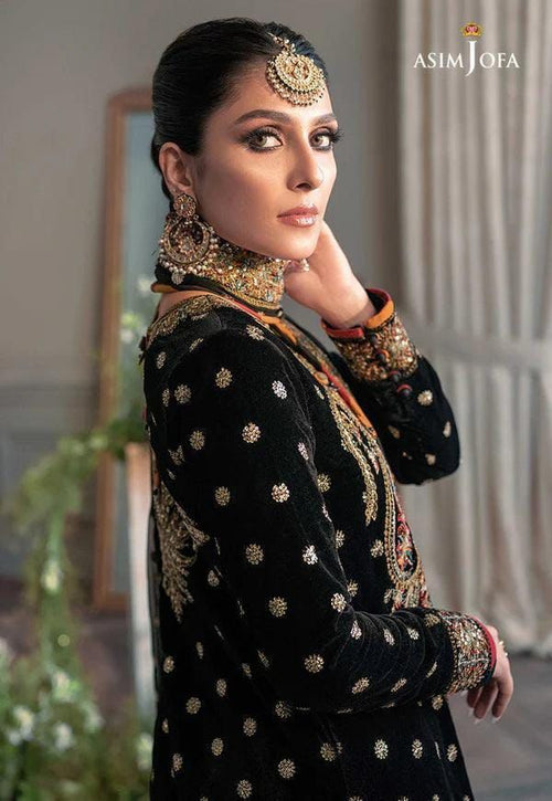 Asim Jofa Velvet Unstitched 3-Piece Suit