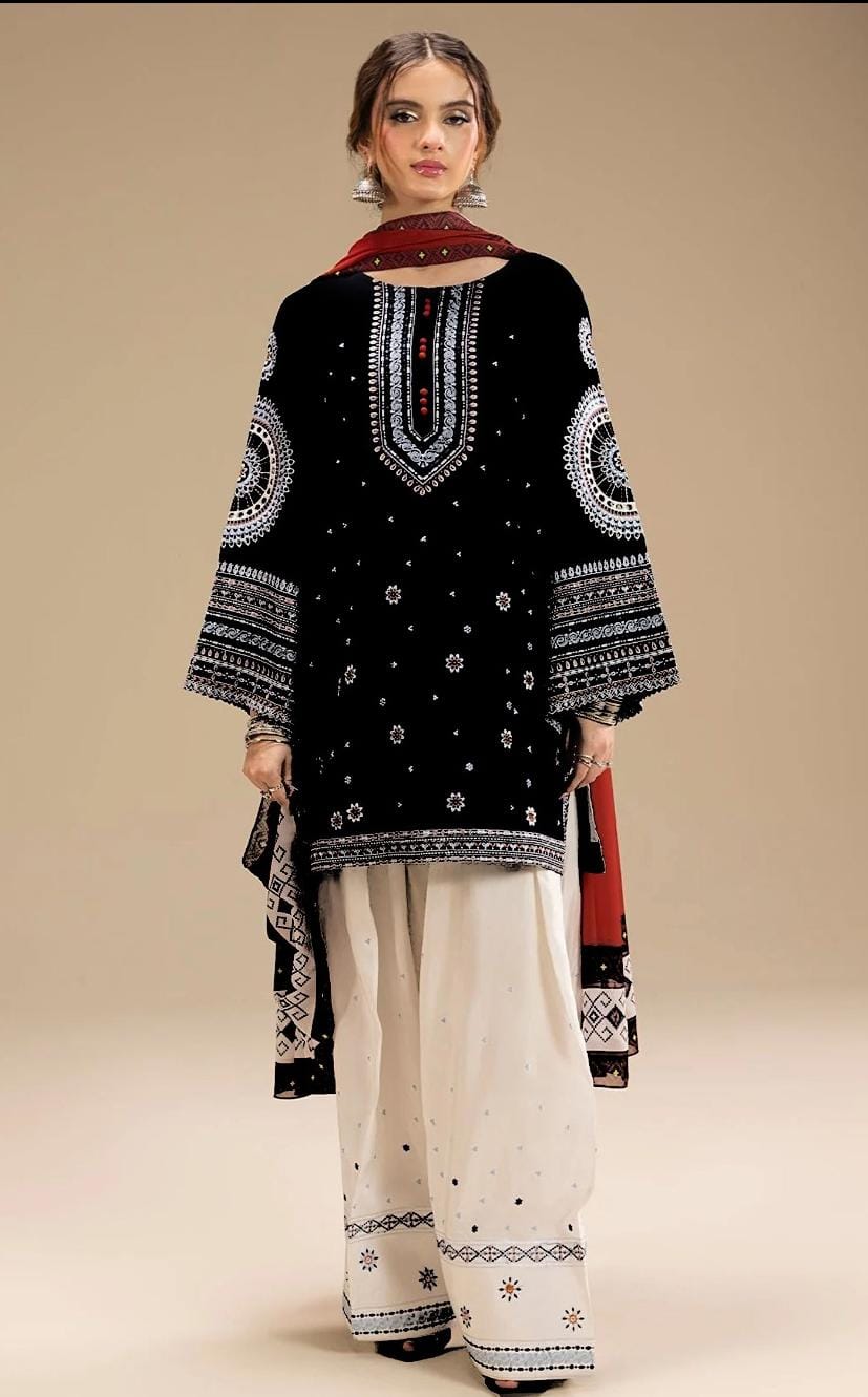 Dhanak 3 Piece Embroidered Suit (Article 11)