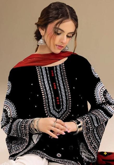 Dhanak 3 Piece Embroidered Suit (Article 11)