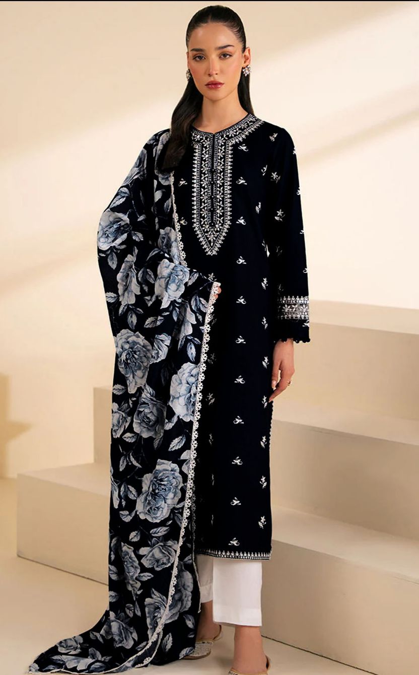 Dhanak 3 Piece Embroidered Suit (Article 17)