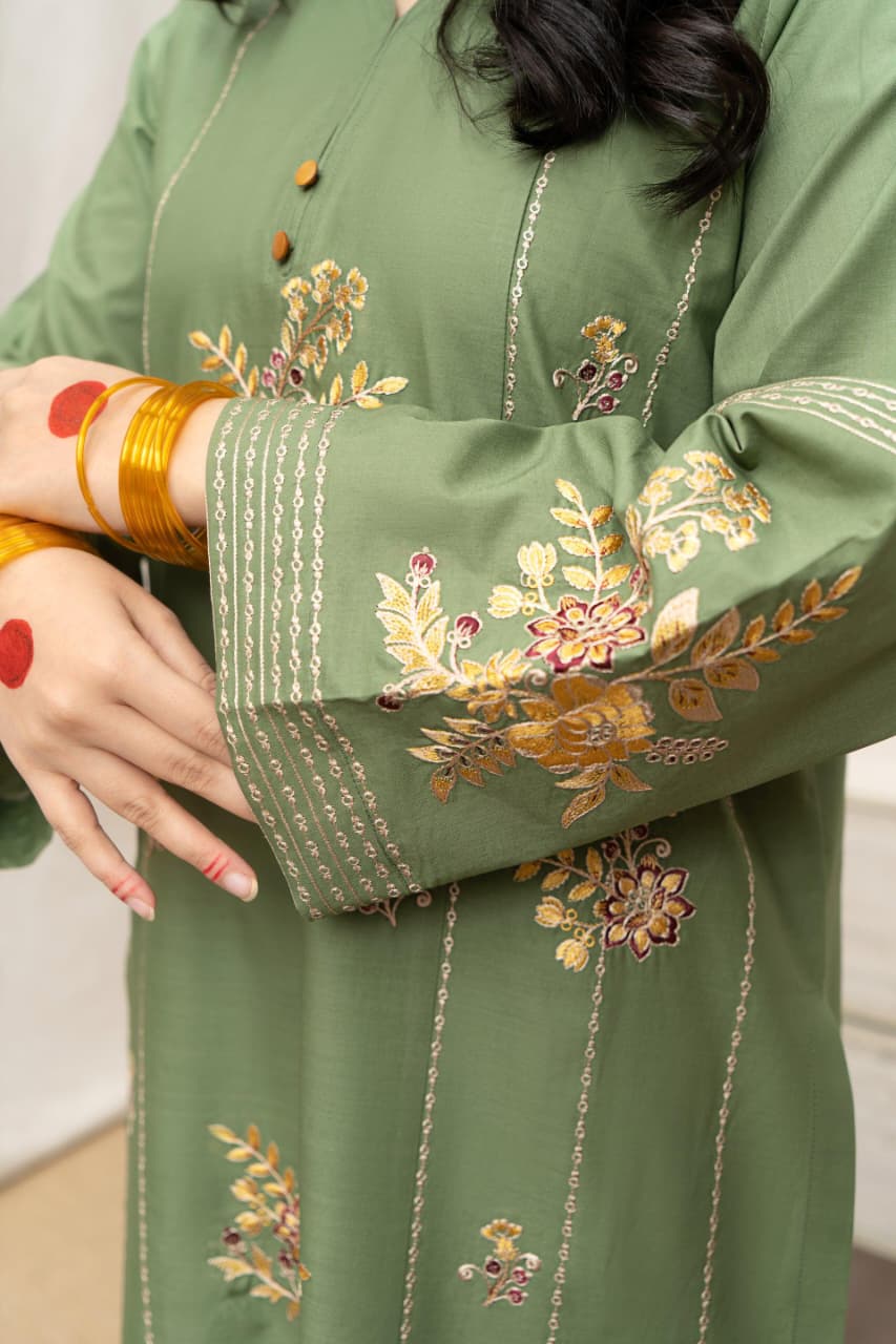 Dhanak 3 Piece Embroidered Suit (Article 21)