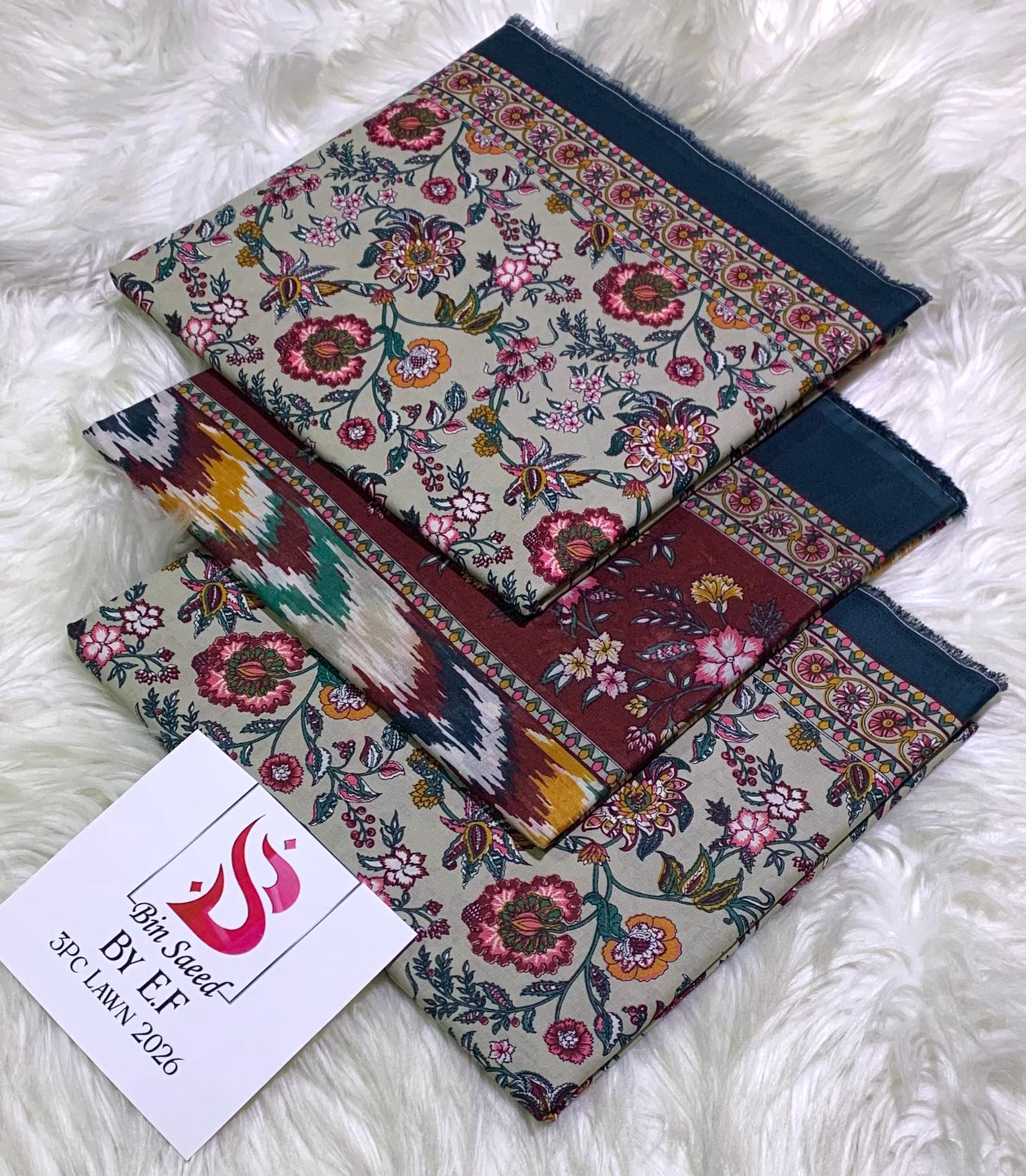 *Bin Saeed 💯 Original *Printed 3pc Collection*