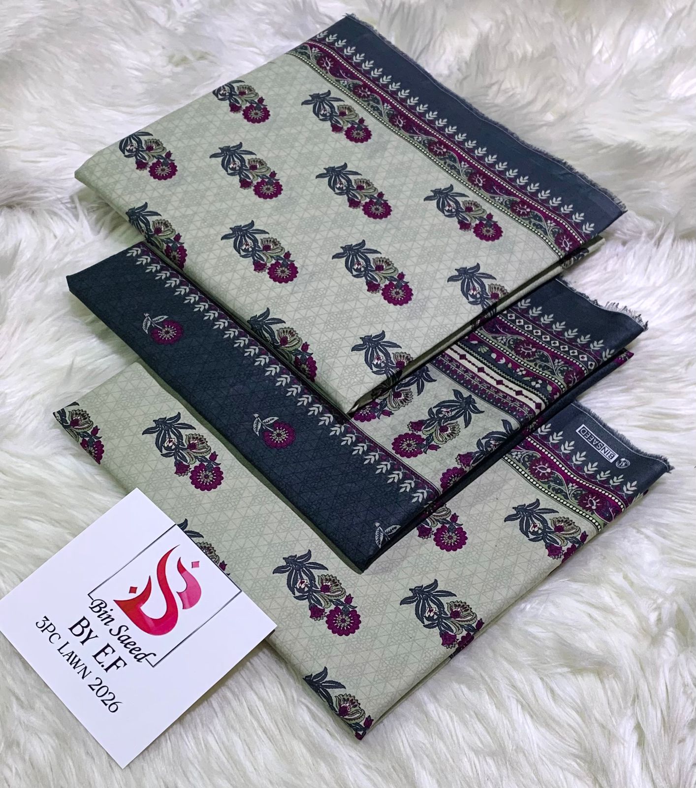 *Bin Saeed 💯 Original *Printed 3pc Collection*
